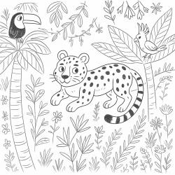 Desenho de Onca para colorir e imprimir: número 8