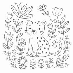 Desenho de Onca para colorir e imprimir: número 9