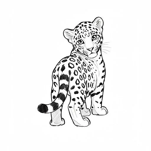 Desenho de Onca para colorir e imprimir: número 12