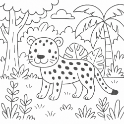 Desenho de Onca para colorir e imprimir: número 13