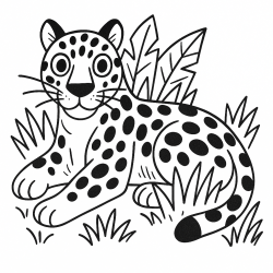 Desenho de Onca para colorir e imprimir: número 14