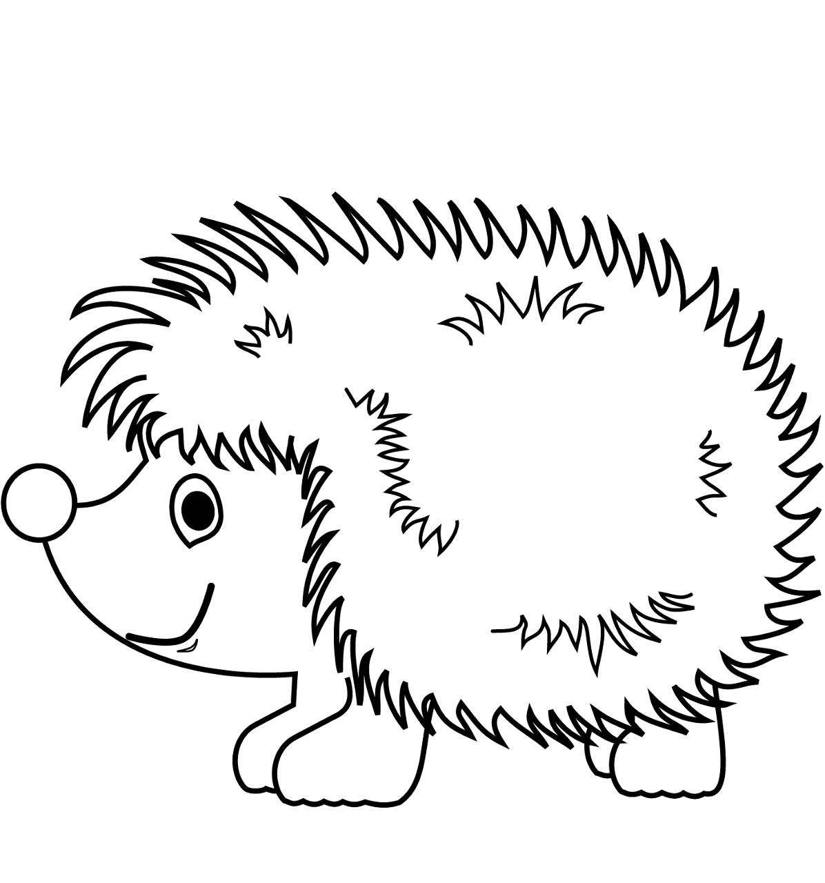 Desenho de Ouriço para colorir e imprimir: número 17