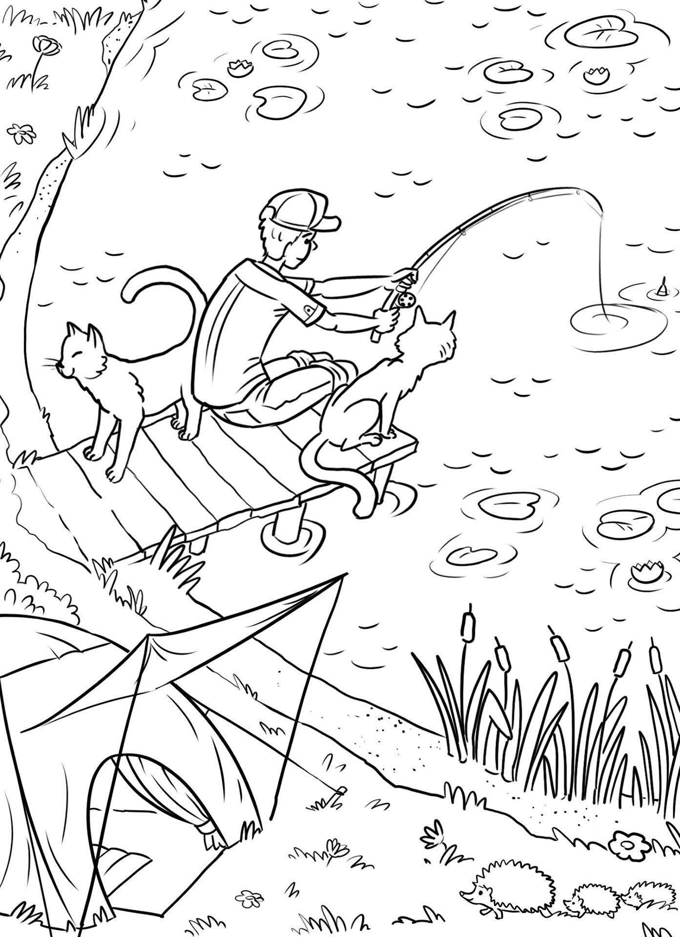 Desenho de Ouriço para colorir e imprimir: número 26