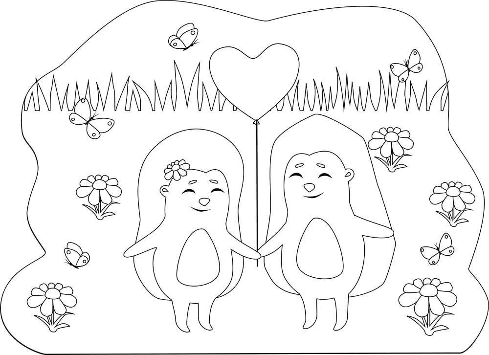 Desenho de Ouriço para colorir e imprimir: número 28