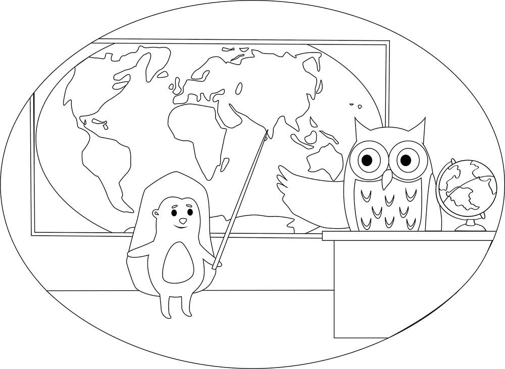 Desenho de Ouriço para colorir e imprimir: número 29