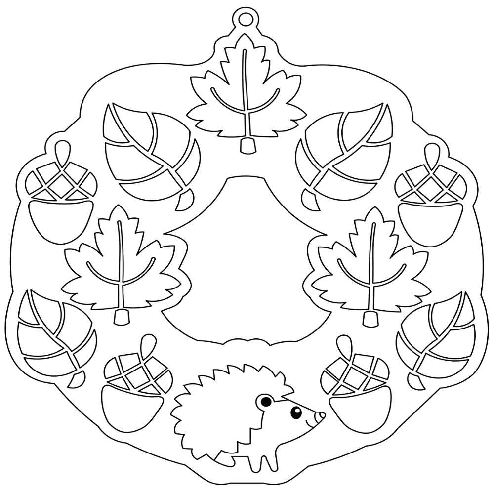 Desenho de Ouriço para colorir e imprimir: número 30