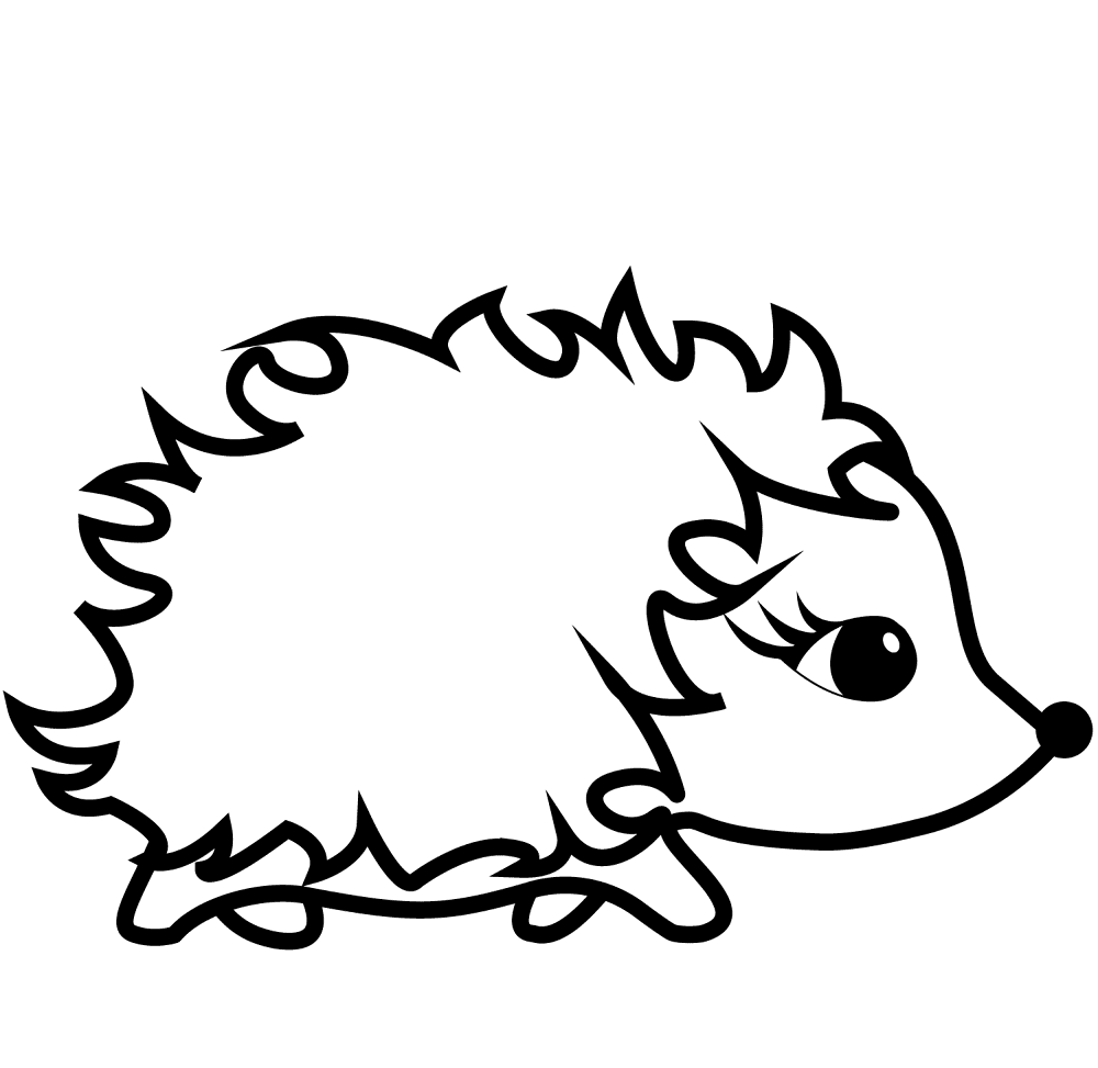 Desenho de Ouriço para colorir e imprimir: número 38