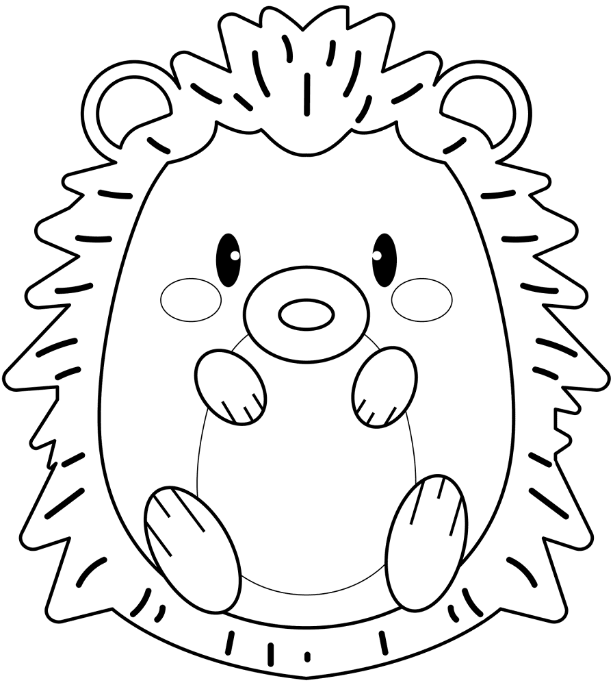 Desenho de Ouriço para colorir e imprimir: número 41
