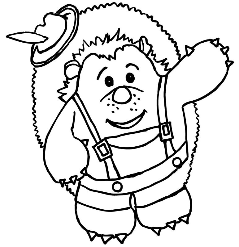 Desenho de Ouriço para colorir e imprimir: número 47