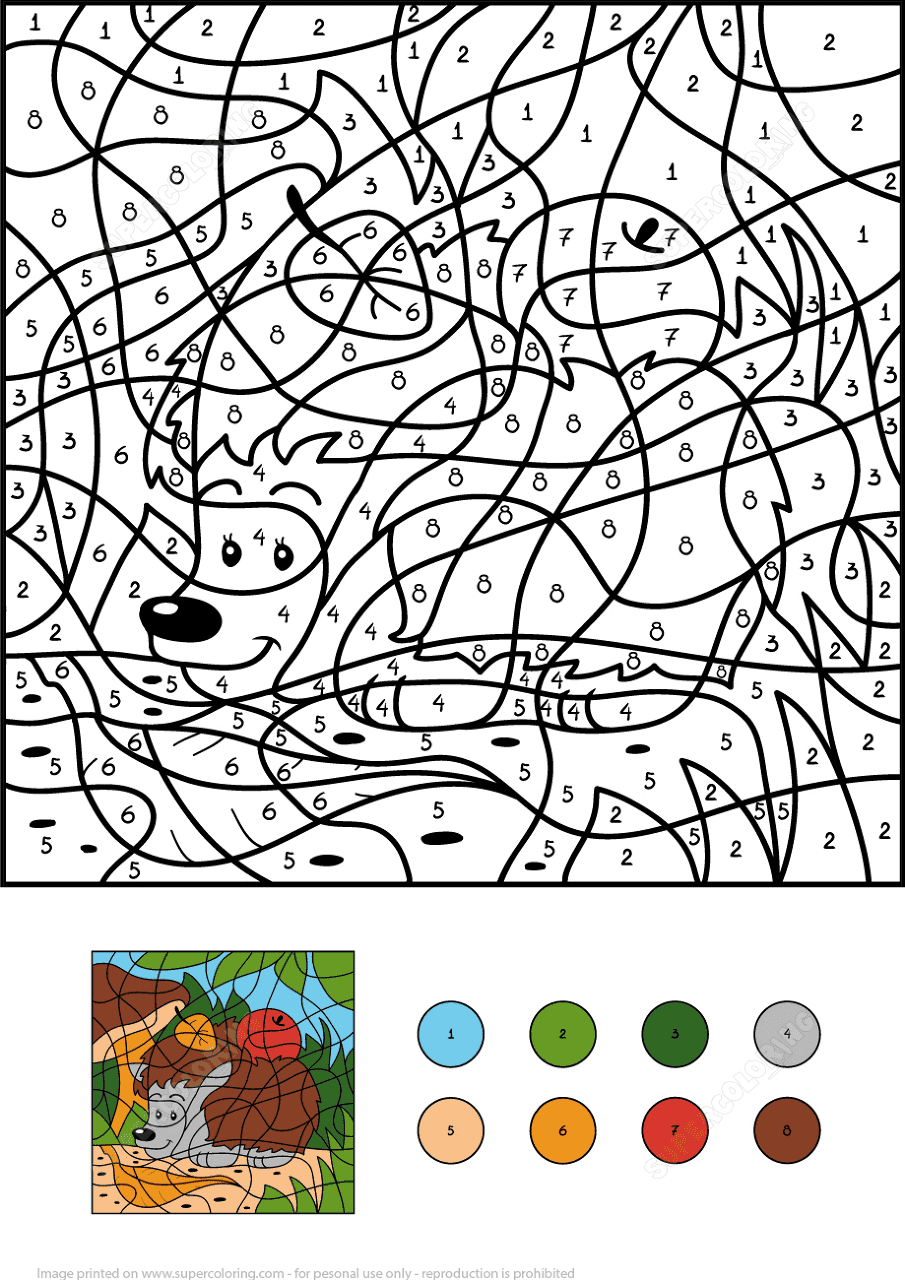 Desenho de Ouriço para colorir