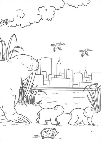 Desenho de Ouriço para colorir