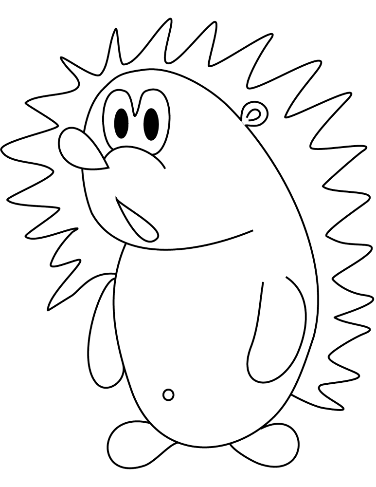 Desenho de Ouriço para colorir