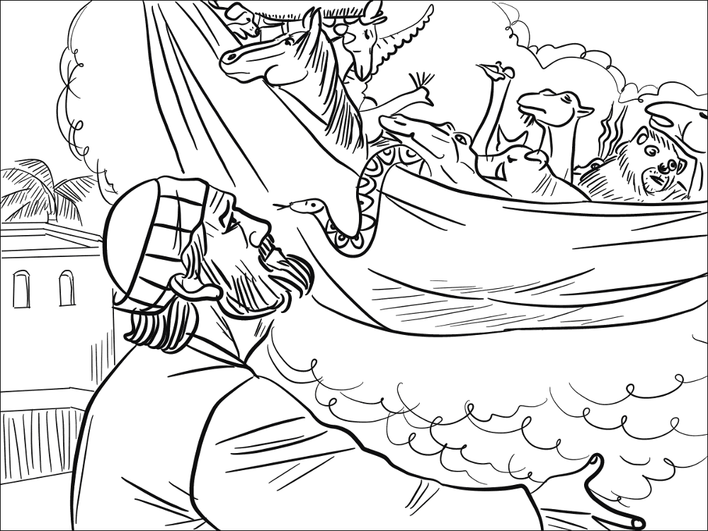 Desenho de Ovelhas para colorir e imprimir: número 1