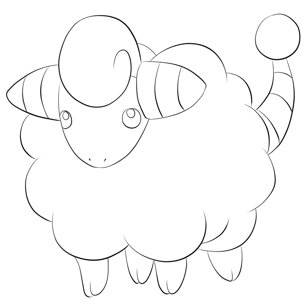 Desenho de Ovelhas para colorir e imprimir: número 8