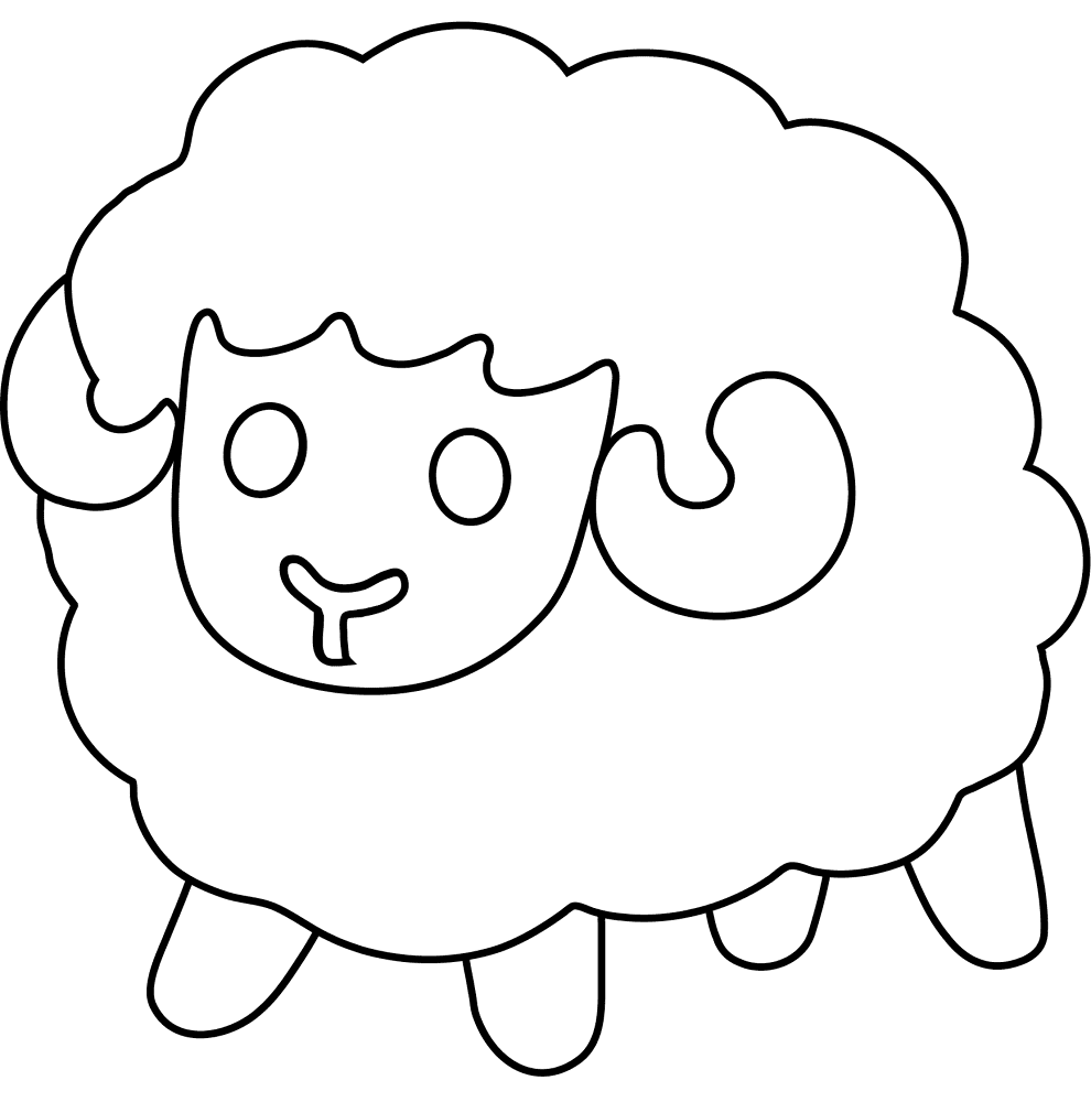 Desenho de Ovelhas para colorir e imprimir: número 14