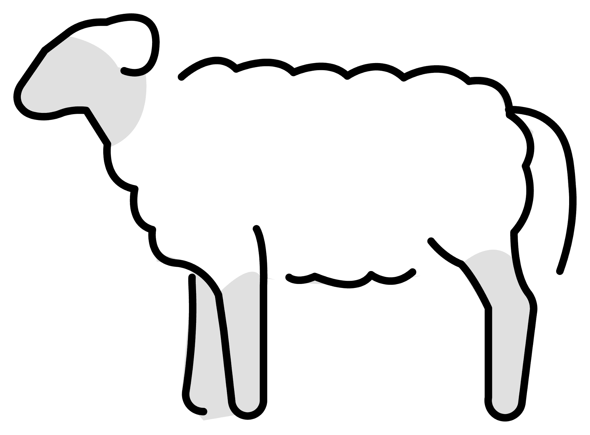 Desenho de Ovelhas para colorir e imprimir: número 15