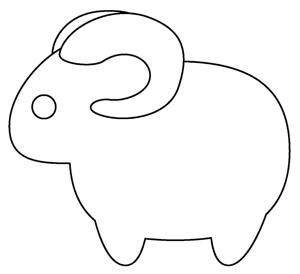 Desenho de Ovelhas para colorir e imprimir: número 16