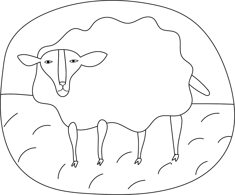 Desenho de Ovelhas para colorir e imprimir: número 20