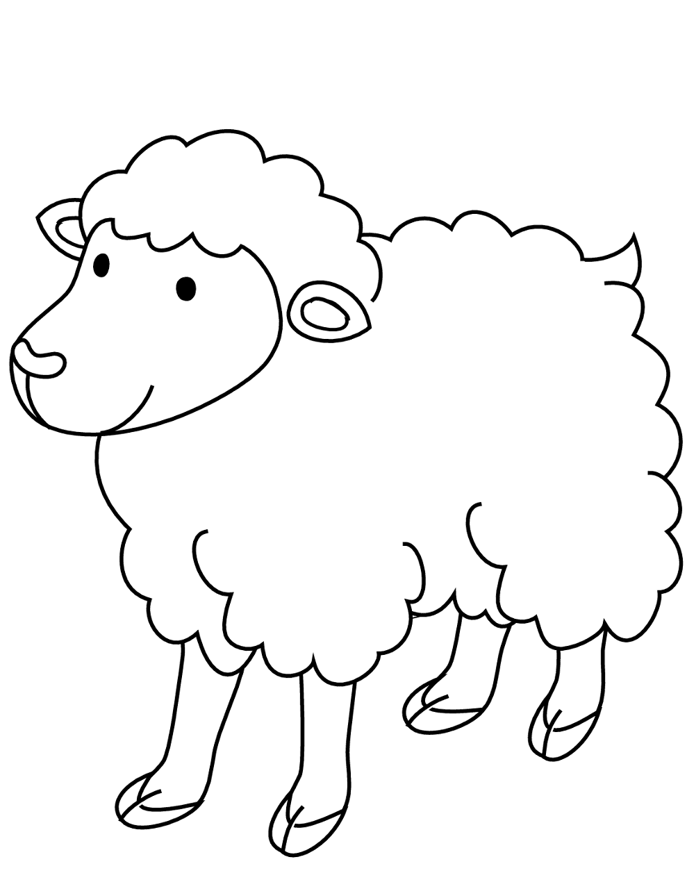 Desenho de Ovelhas para colorir e imprimir: número 26