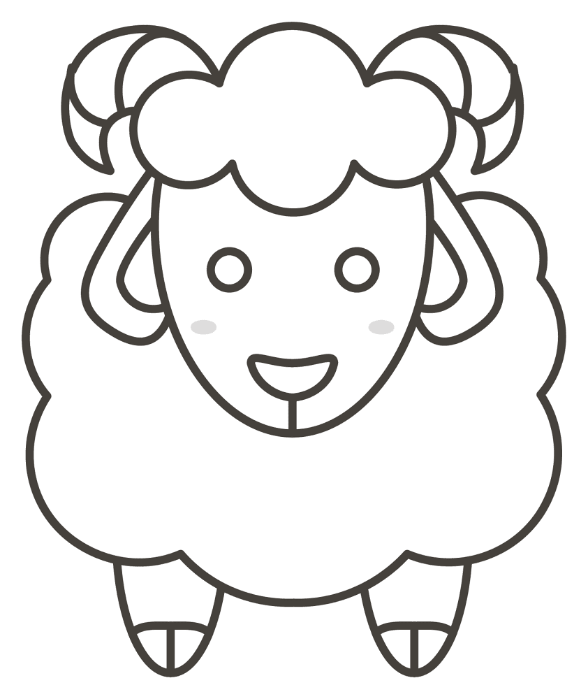Desenho de Ovelhas para colorir e imprimir: número 30