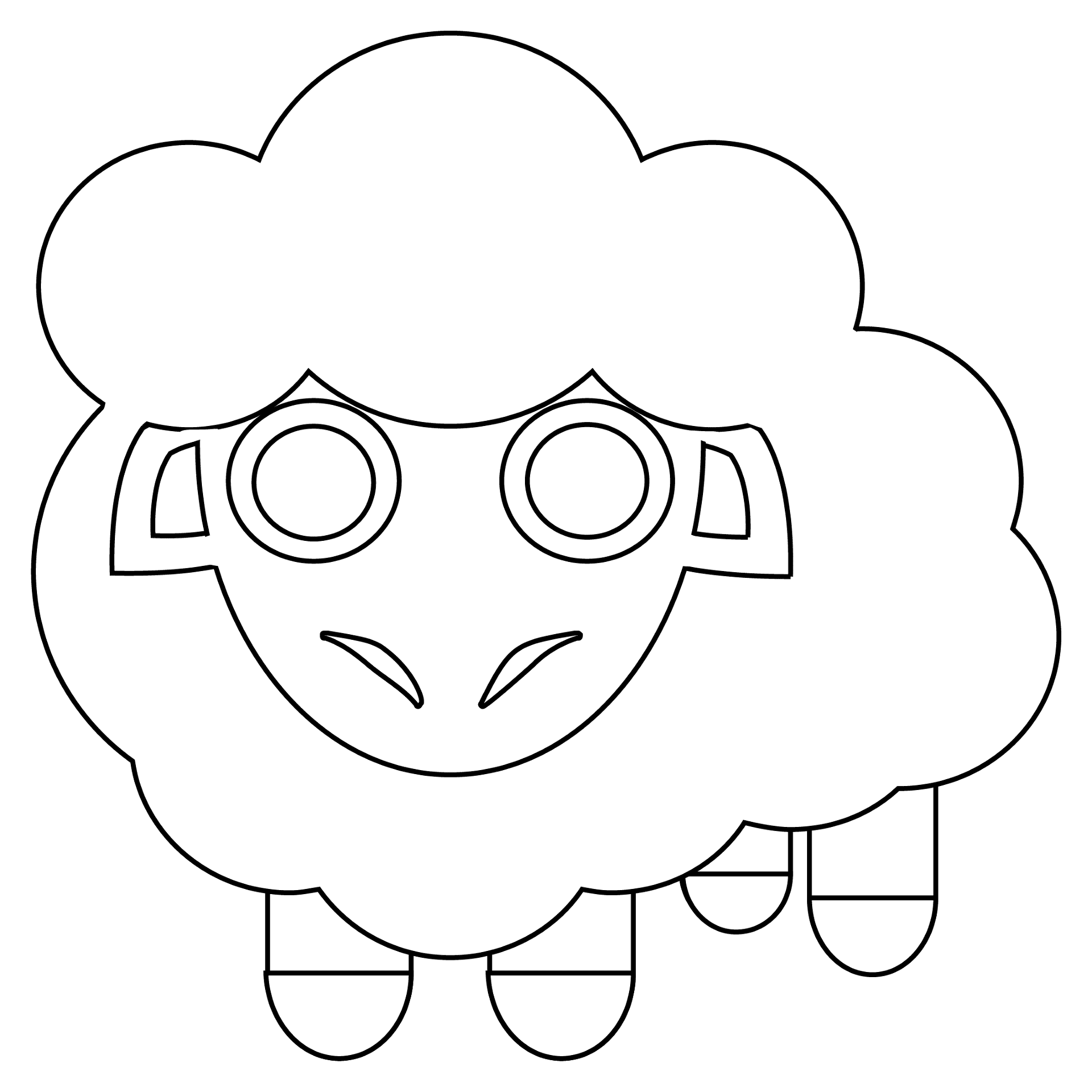 Desenho de Ovelhas para colorir e imprimir: número 33