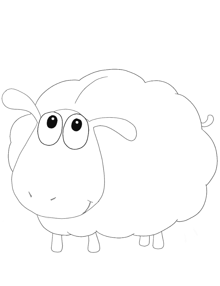 Desenho de Ovelhas para colorir e imprimir: número 36