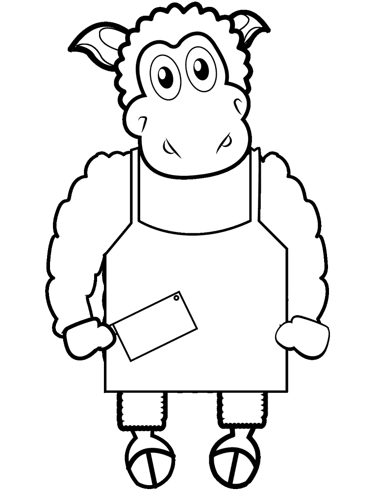 Desenho de Ovelhas para colorir e imprimir: número 42