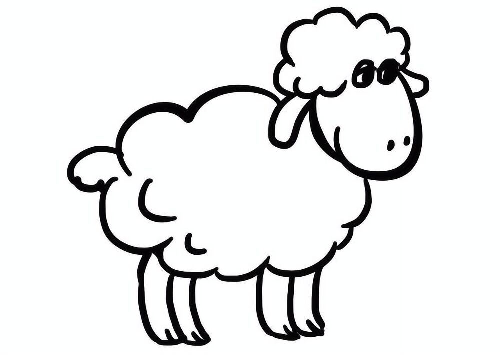 Desenho de Ovelhas para colorir e imprimir: número 43