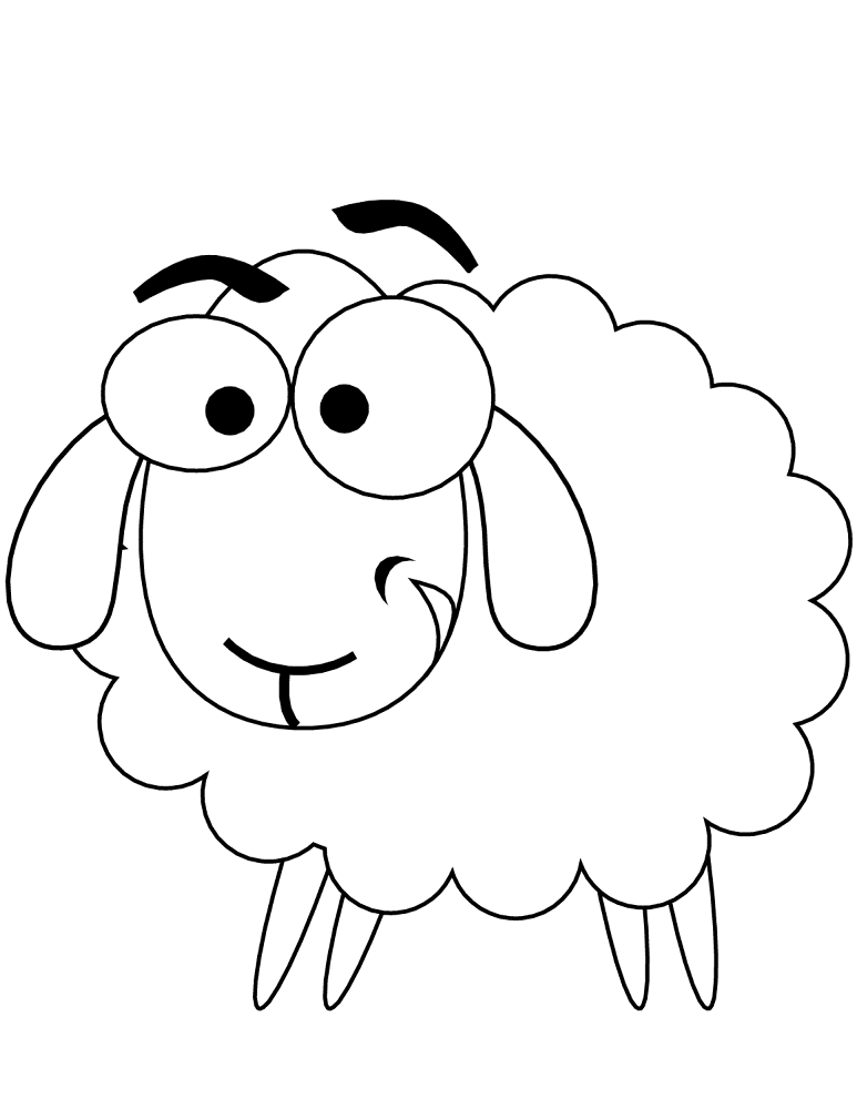 Desenho de Ovelhas para colorir e imprimir: número 45