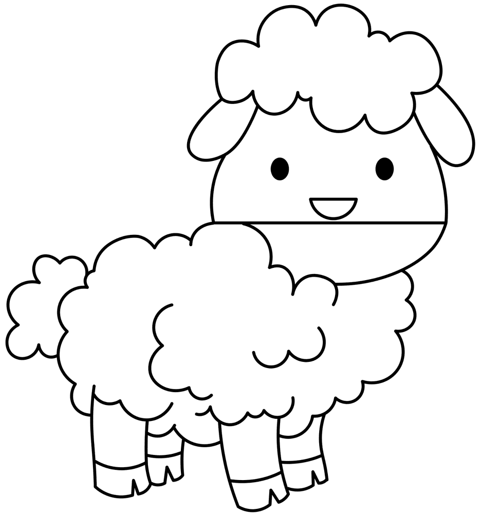 Desenho de Ovelhas para colorir