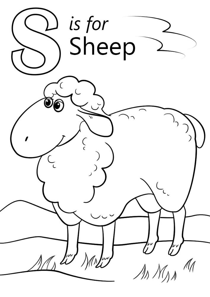 Desenho de Ovelhas para colorir