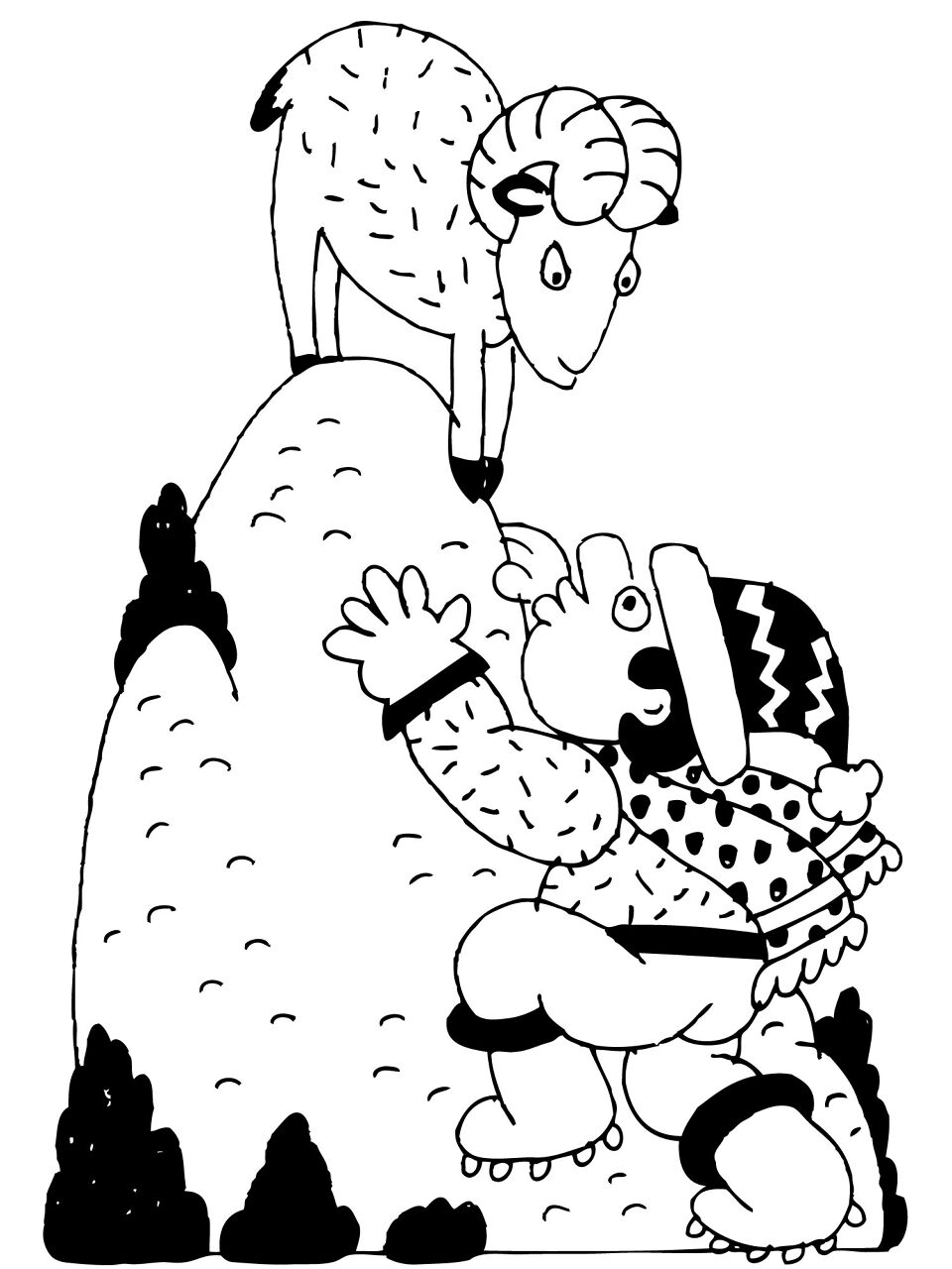 Desenho de Ovelhas para colorir
