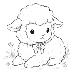 Desenho de Ovelhas para colorir
