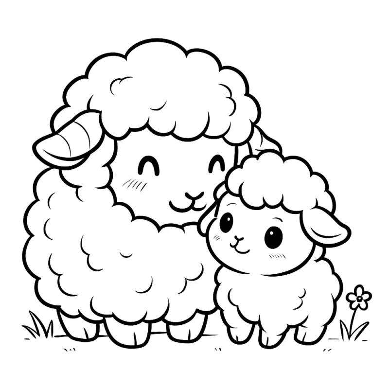 Desenho de Ovelhas para colorir