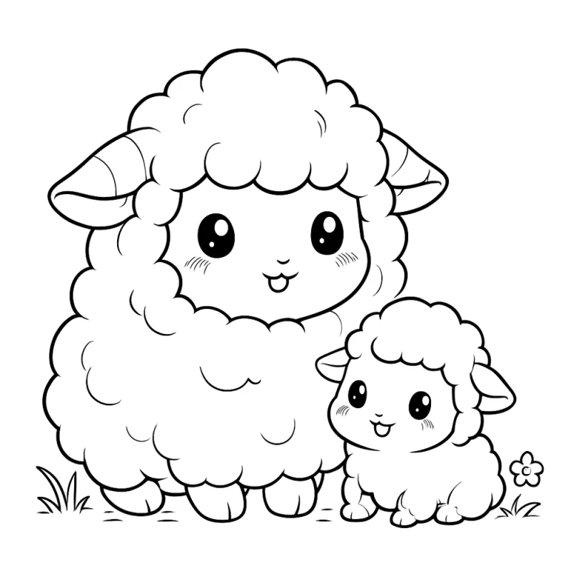Desenho de Ovelhas para colorir