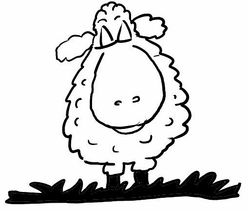 Desenho de Ovelhas para colorir