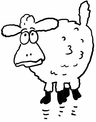 Desenho de Ovelhas para colorir