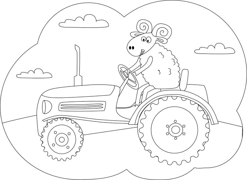 Desenho de Ovelhas para colorir