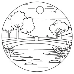 Desenho de Paisagens para colorir e imprimir: número 11