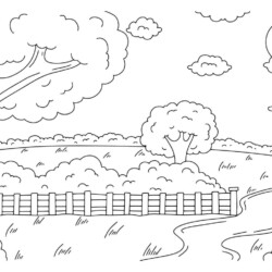 Desenho de Paisagens para colorir e imprimir: número 13