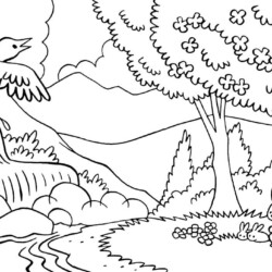 Desenho de Paisagens para colorir e imprimir: número 14