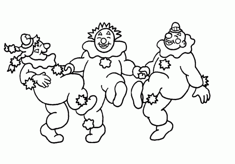 Desenho de Palhaco para colorir e imprimir: número 2