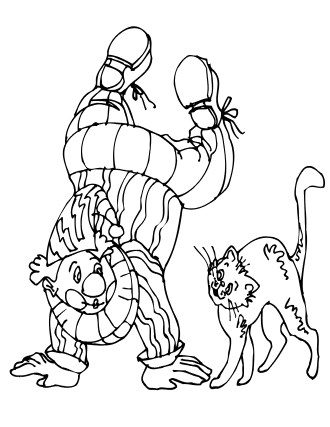 Desenho de Palhaco para colorir e imprimir: número 3