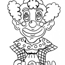 Desenho de Palhaco para colorir e imprimir: número 6