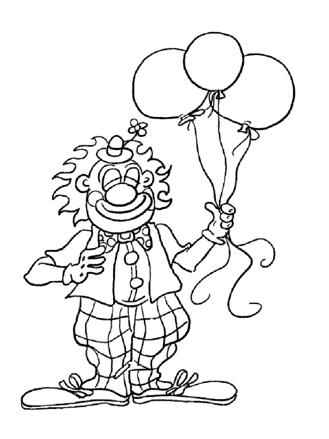 Desenho de Palhaco para colorir e imprimir: número 8