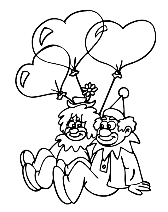 Desenho de Palhaco para colorir e imprimir: número 9