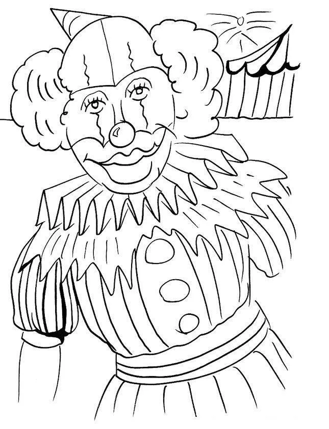 Desenho de Palhaco para colorir e imprimir: número 10