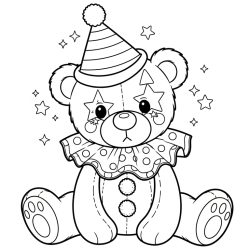 Desenho de Palhaco para colorir e imprimir: número 13