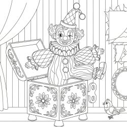 Desenho de Palhaco para colorir e imprimir: número 14