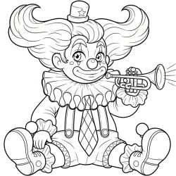 Desenho de Palhaco para colorir e imprimir: número 15